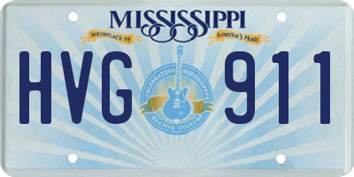 MS license plate HVG911
