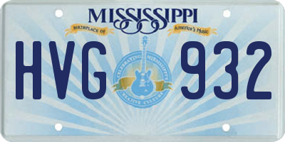 MS license plate HVG932