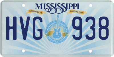 MS license plate HVG938