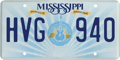 MS license plate HVG940