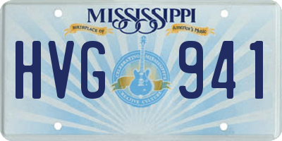 MS license plate HVG941