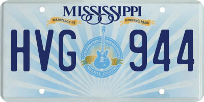 MS license plate HVG944