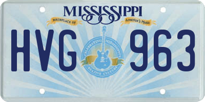 MS license plate HVG963