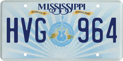 MS license plate HVG964
