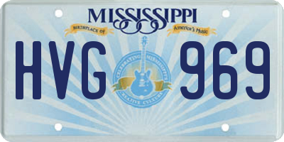 MS license plate HVG969