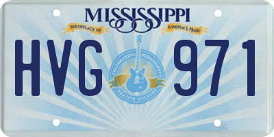 MS license plate HVG971