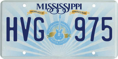 MS license plate HVG975