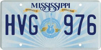 MS license plate HVG976
