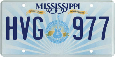 MS license plate HVG977
