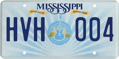 MS license plate HVH004