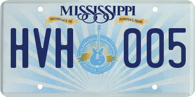 MS license plate HVH005