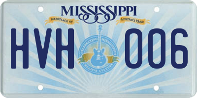 MS license plate HVH006