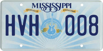 MS license plate HVH008