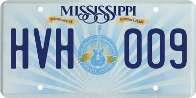 MS license plate HVH009