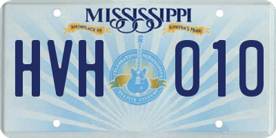 MS license plate HVH010