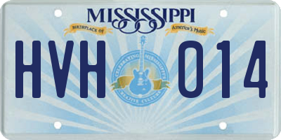 MS license plate HVH014