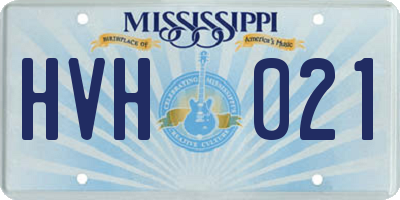 MS license plate HVH021