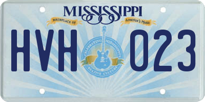 MS license plate HVH023