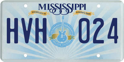 MS license plate HVH024