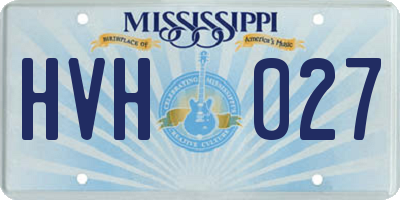 MS license plate HVH027