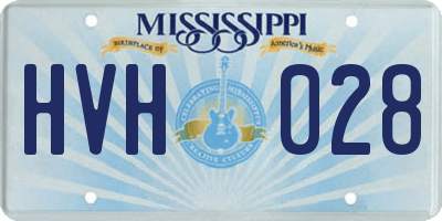 MS license plate HVH028