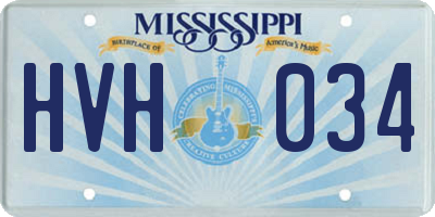 MS license plate HVH034