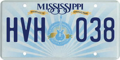 MS license plate HVH038