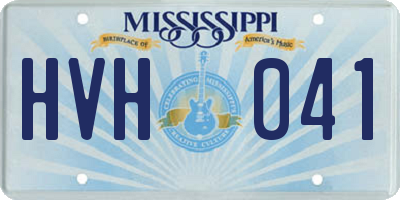 MS license plate HVH041