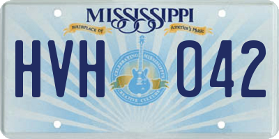MS license plate HVH042