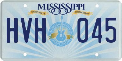 MS license plate HVH045