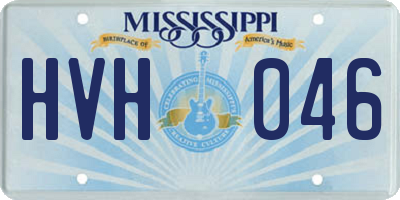 MS license plate HVH046