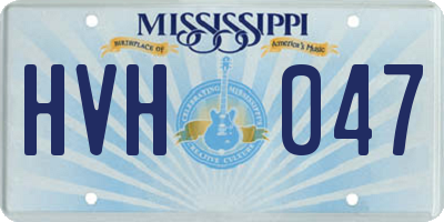 MS license plate HVH047