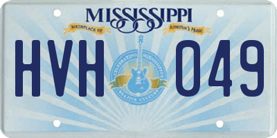 MS license plate HVH049