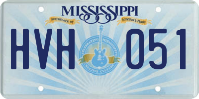 MS license plate HVH051