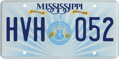 MS license plate HVH052