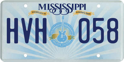 MS license plate HVH058