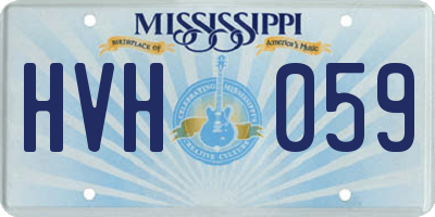 MS license plate HVH059