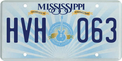 MS license plate HVH063