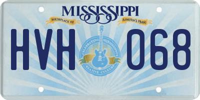 MS license plate HVH068