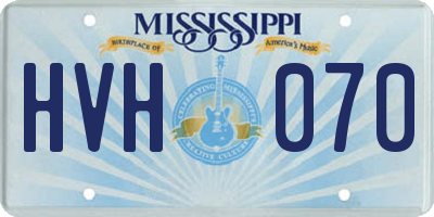 MS license plate HVH070