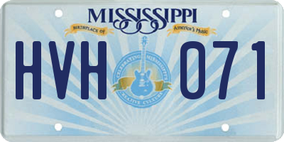 MS license plate HVH071