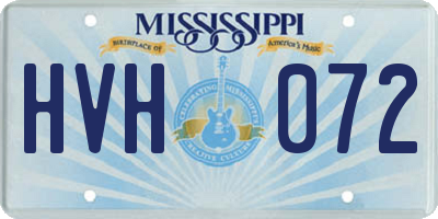 MS license plate HVH072