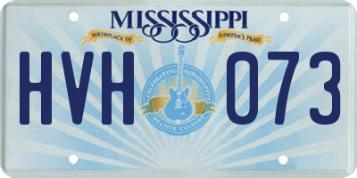 MS license plate HVH073