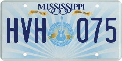 MS license plate HVH075