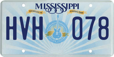 MS license plate HVH078