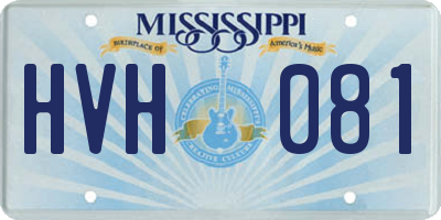 MS license plate HVH081