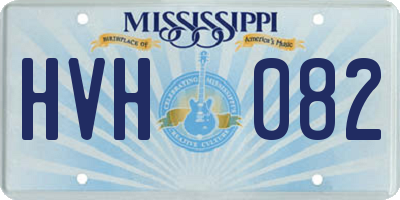 MS license plate HVH082