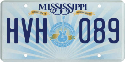 MS license plate HVH089