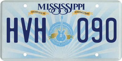 MS license plate HVH090