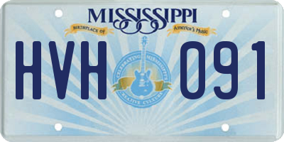 MS license plate HVH091